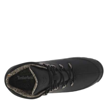 Bottines en cuir noires avec un talon plat et des lacets ronds - Image 10