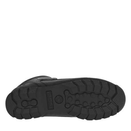 Bottines en cuir noires avec un talon plat et des lacets ronds - Image 11