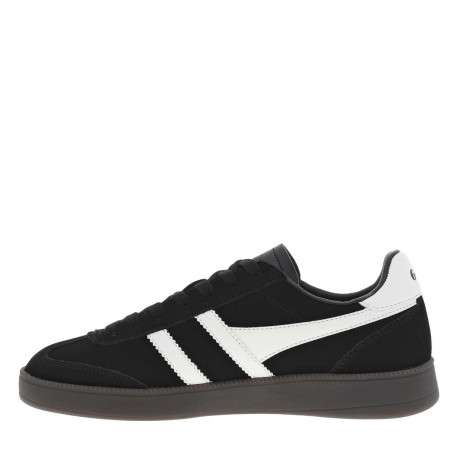 Baskets tennis en croûte de cuir noires à talon plat et à lacets plats - Image 18