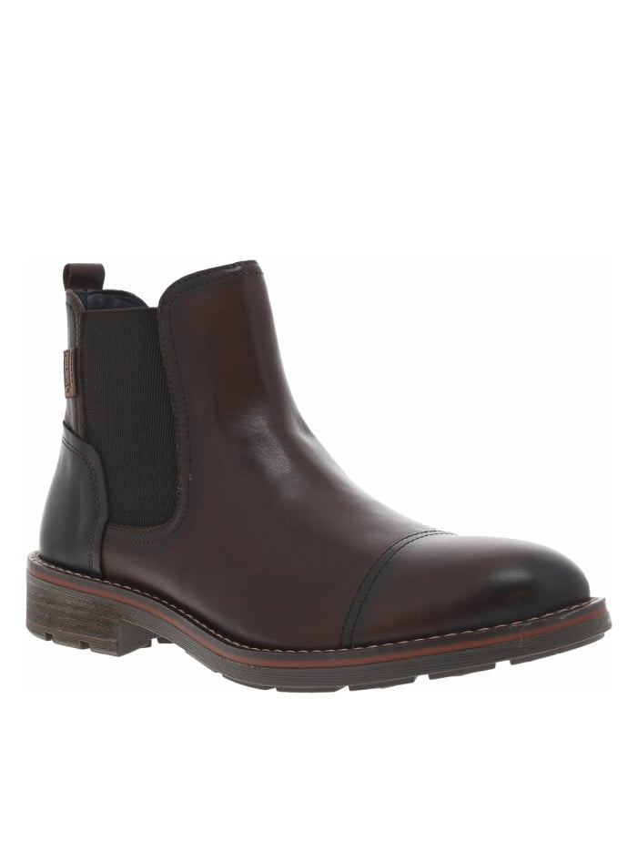 Boots en cuir marron à...