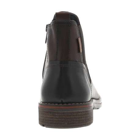 Boots en cuir marron à talon décroché bas avec un zip et un soufflet élastiqué - Image 12