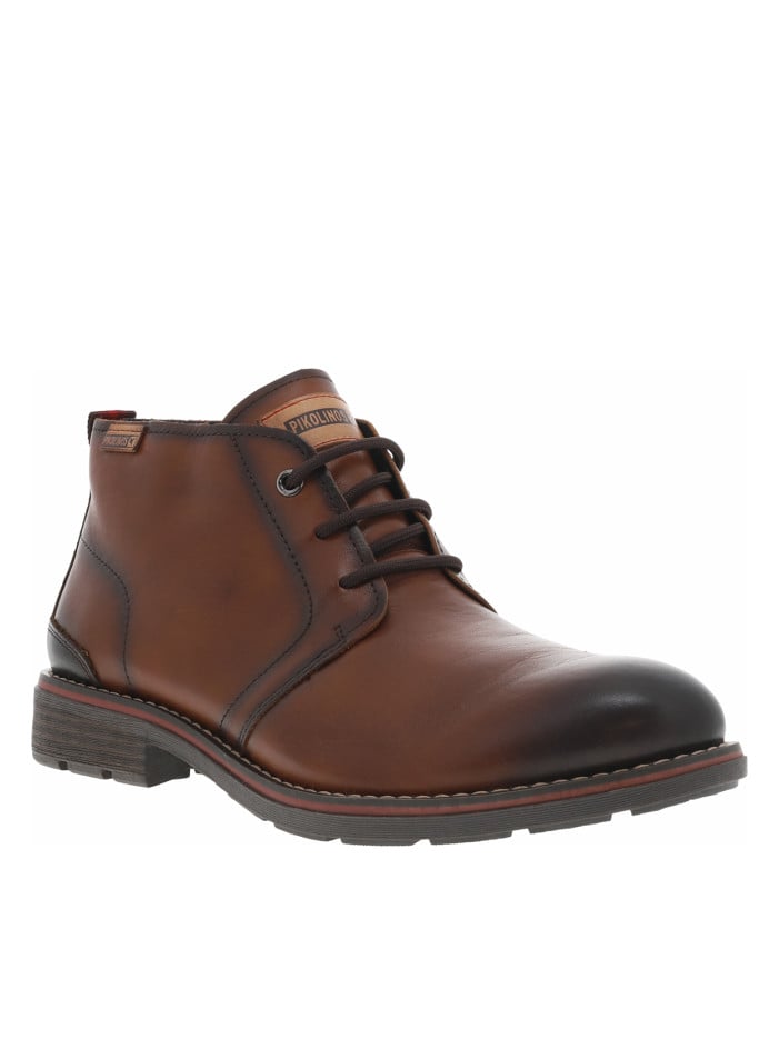 Bottines en cuir brunes à...