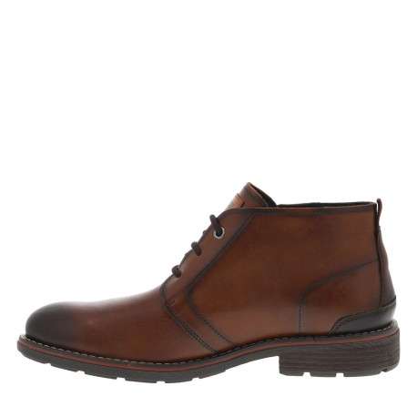 Bottines en cuir brunes à talon décroché bas avec des lacets ronds - Image 8