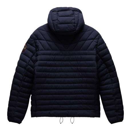 Veste Matelassée Garçon Napapijri 9-10 Ans - Bleu Marine - Capuche - Polyester - Occasion Très Bon état