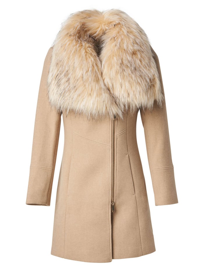 Manteau beige uni cintré...