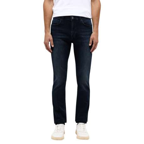 Jean Vegas en coton indigo slim avec patch de la marque à l'arrière - Image 5