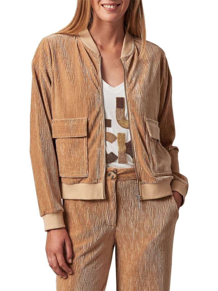 Gilet manches longues beige...