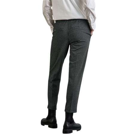 Chino vert à motif pied de poule avec une coupe slim et passants pour ceinture - Image 2