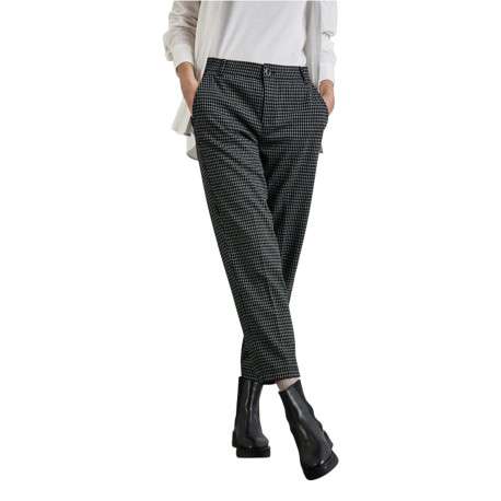 Chino vert à motif pied de poule avec une coupe slim et passants pour ceinture - Image 4