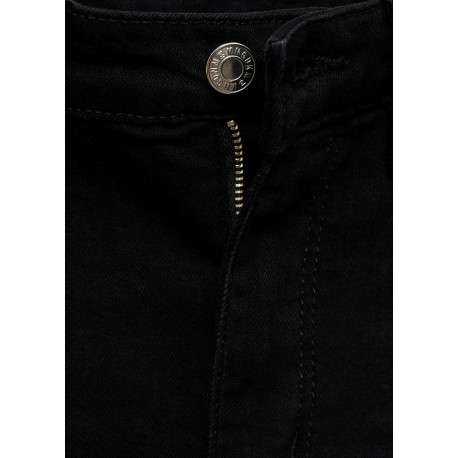 Jean en coton noir uni taille haute à coupe skinny avec rivets cuivrés - Image 5