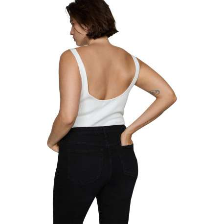 Jean en coton noir uni taille haute à coupe skinny avec rivets cuivrés - Image 8