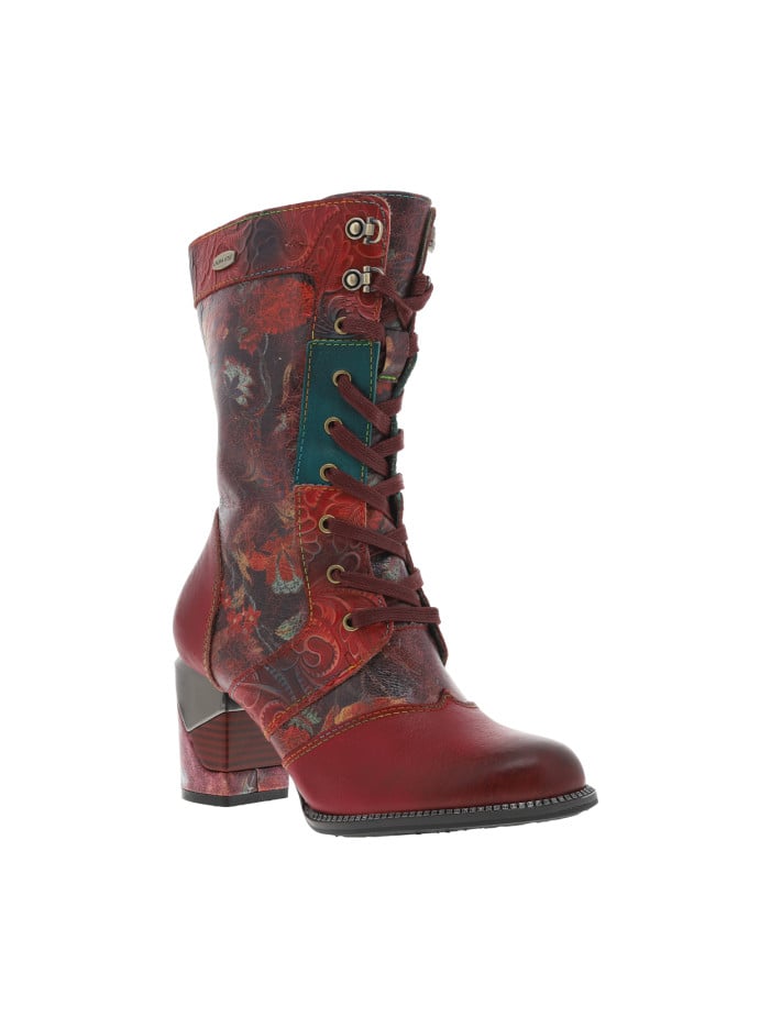 Bottes en cuir rouge...