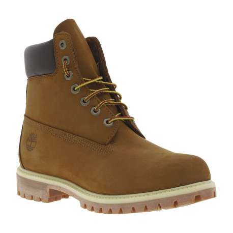 Bottines marron à talon plat et à lacets ronds bicolores avec col marine - Image 3