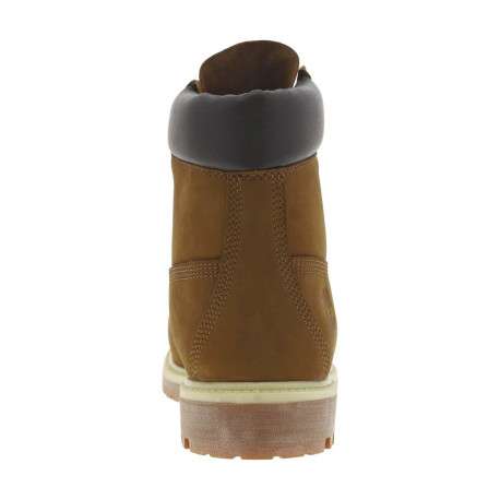 Bottines marron à talon plat et à lacets ronds bicolores avec col marine - Image 6