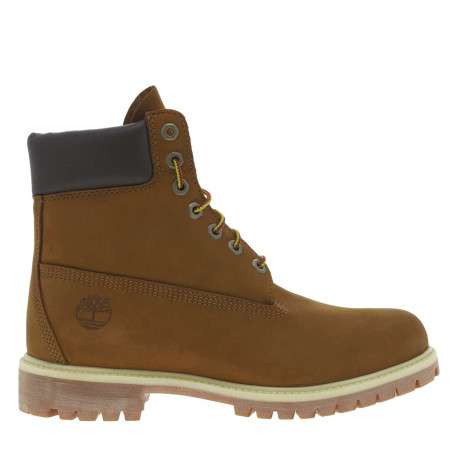 Bottines marron à talon plat et à lacets ronds bicolores avec col marine - Image 2