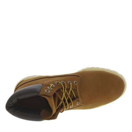 Bottines marron à talon plat et à lacets ronds bicolores avec col marine - Image 4