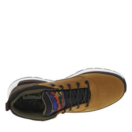 Sneakers en cuir brunes à talon plat avec des lacets ronds avec logo embossé - Image 10