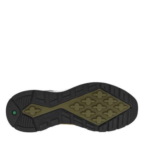 Sneakers en cuir brunes à talon plat avec des lacets ronds avec logo embossé - Image 11