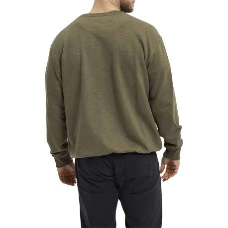 Sweat Grande Taille en coton kaki à imprimé, manches longues et col rond - Image 2