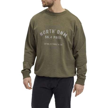 Sweat Grande Taille en coton kaki à imprimé, manches longues et col rond - Image 4