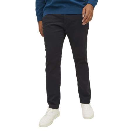Chino Marco Dave en coton noir uni avec une coupe slim avec multiples poches - Image 4