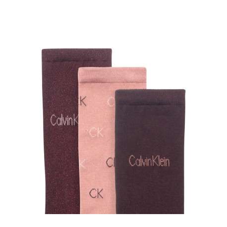 Lot de 3 paires de chaussettes hautes bordeaux unies à monogrammes - Image 2