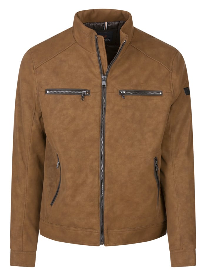 Blouson camel en simili...