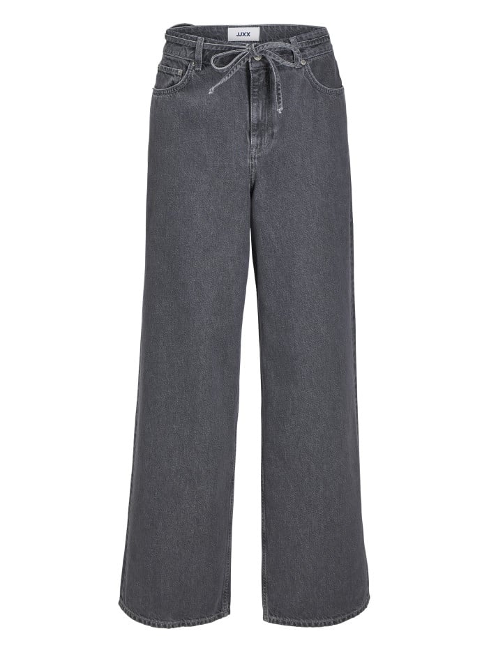 Jean en coton mélangé gris...
