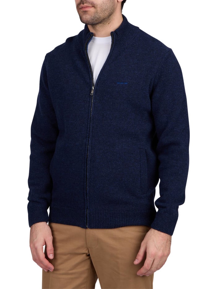 Gilet indigo uni avec une...