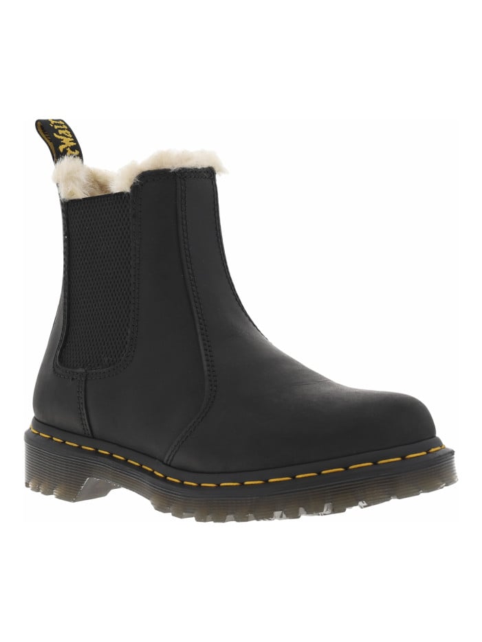 Boots en cuir noires mat à...