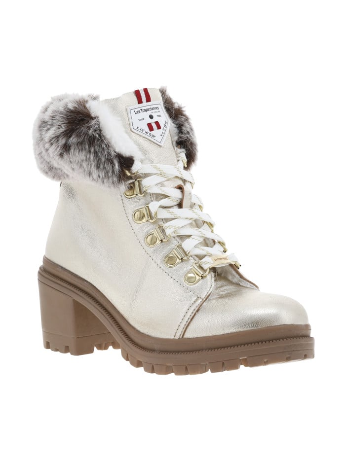 Bottines platine à talon...