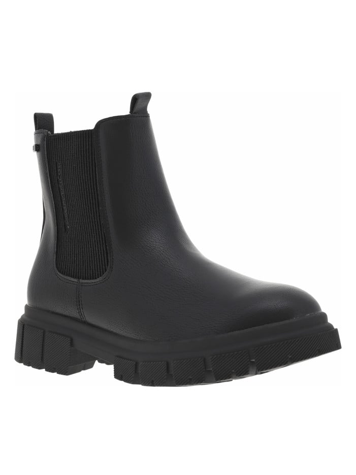 Boots noires à talon plat...