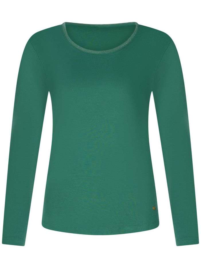 T-shirt vert uni avec une...