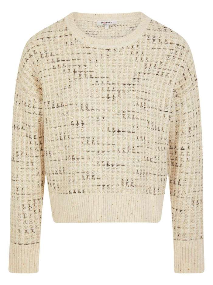 Pull écru uni avec une...