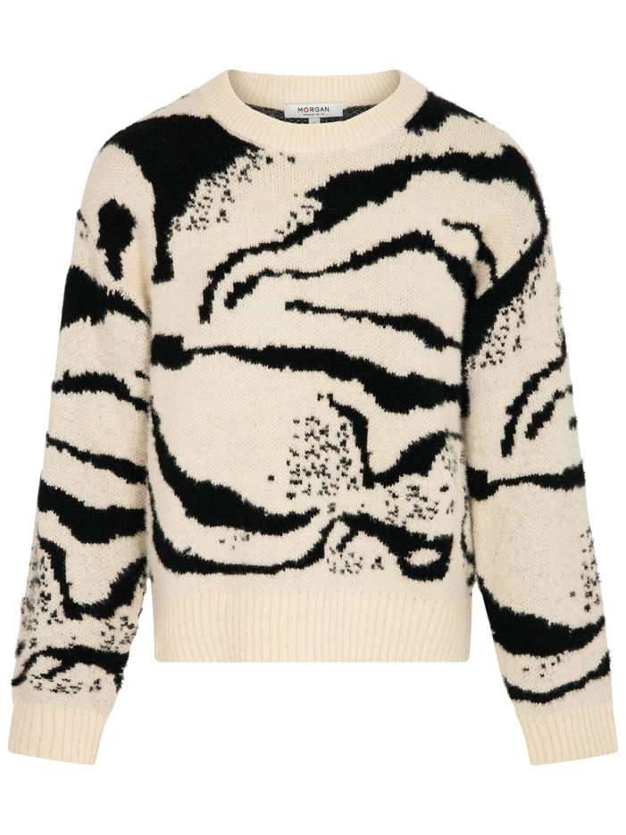 Pull beige imprimé avec une...