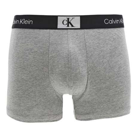 Lot de 3 boxers en coton blancs, gris et noirs avec logo blanc et coupe ajustée - Image 2