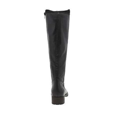 Bottes en cuir noires à talon décroché bas avec un zip côté interne - Image 6