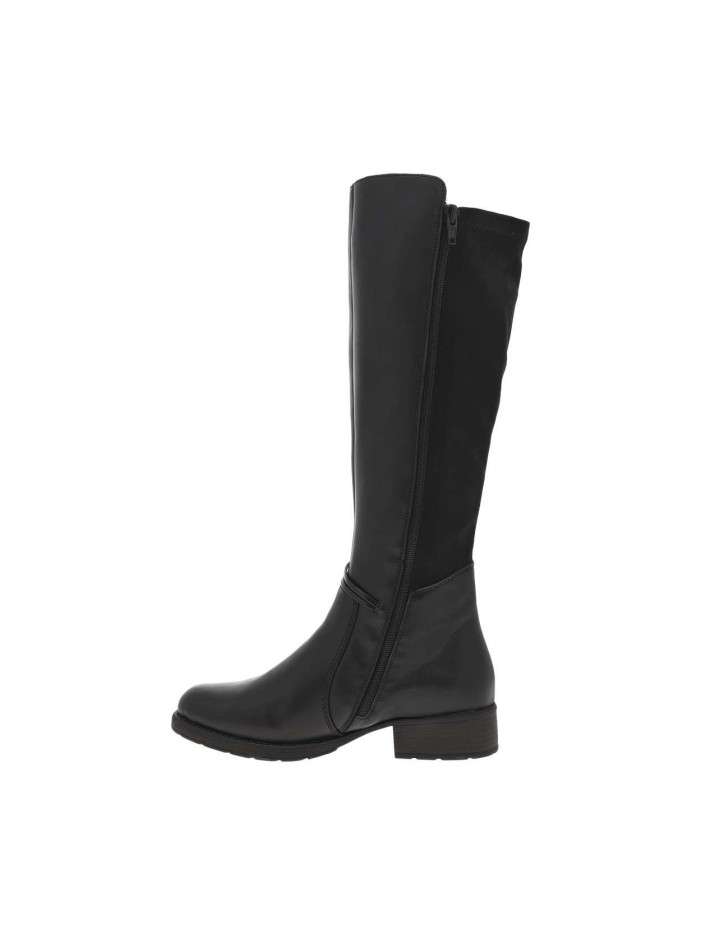 Bottes en cuir noires à...