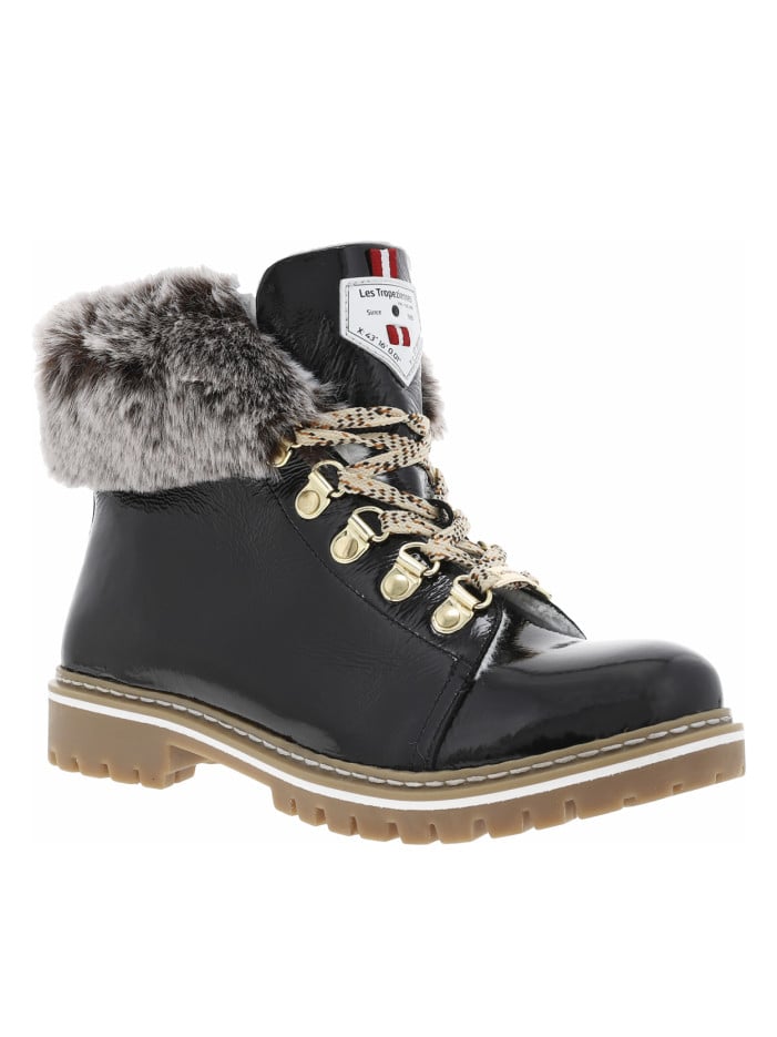 Bottines noires vernies à...