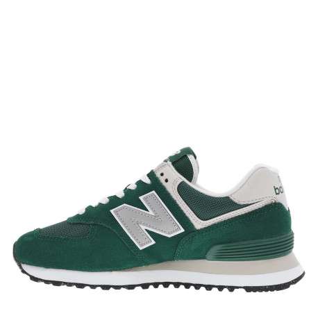 Sneakers multisport vertes et grises à talon plat et à lacets plats blancs