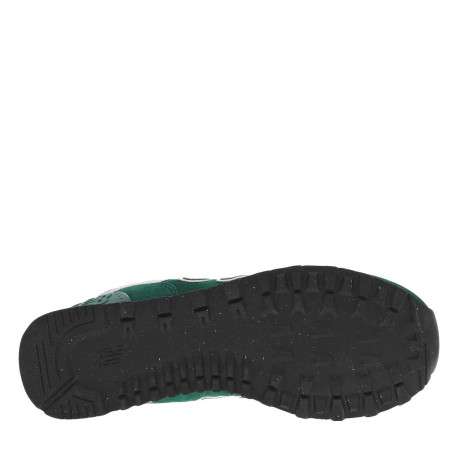 Sneakers multisport vertes et grises à talon plat et à lacets plats blancs - Image 5