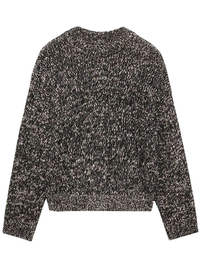 Pull gris chiné à coupe...
