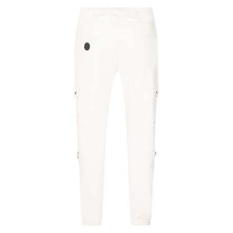 Pantalon Cargo écru uni à coupe slim avec 4 poches à rabat et logo brodé - Image 5