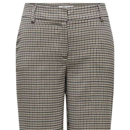 Pantalon chino beige imprimé pied de poule avec une coupe regular fit - Image 6