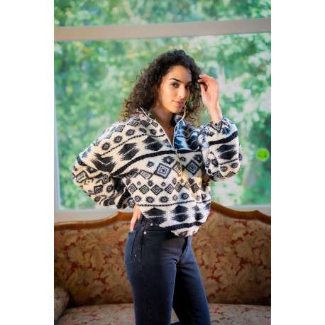 Jean en coton mélangé noir délavé avec une coupe mom et une taille haute - Image 5