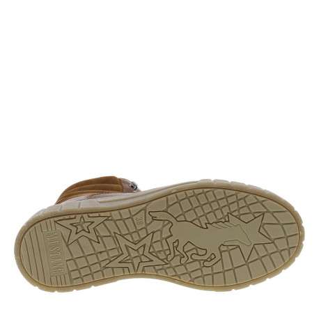 Bottines cognac plates, à lacets et à zip avec intérieur fourré - Image 5