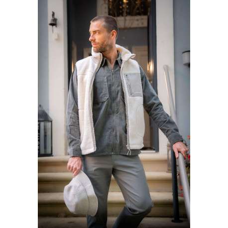 Pantalon en coton anthracite uni avec une coupe Regular Fit et à 5 Poches - Image 3