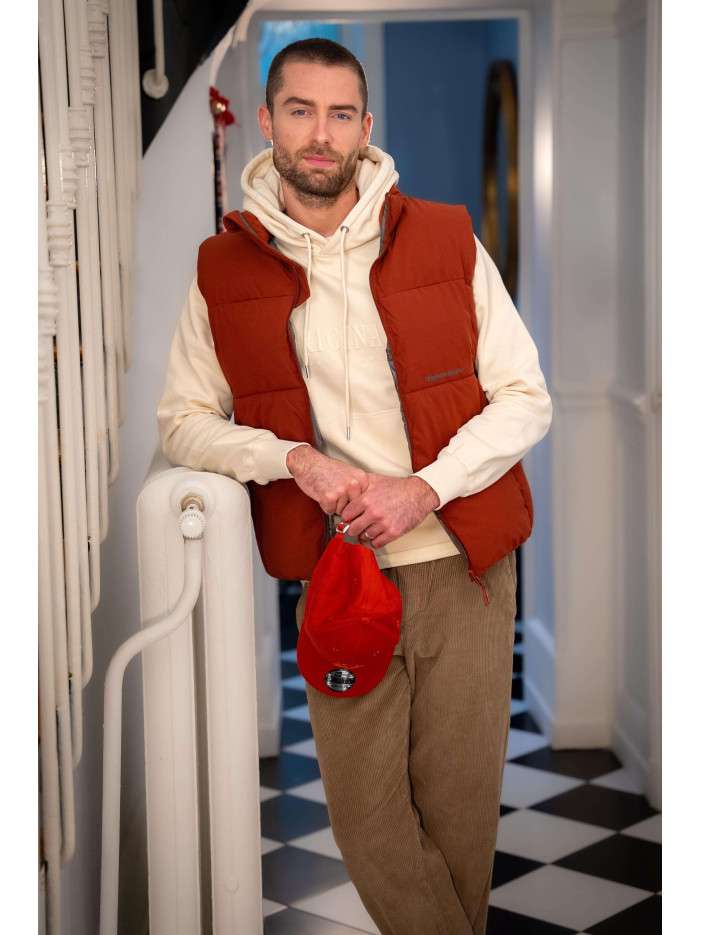 Pantalon en coton camel en...