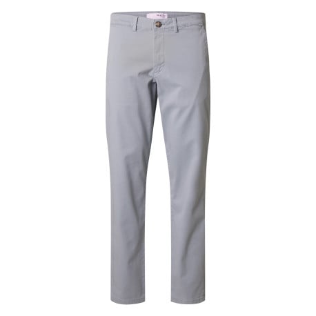 Chino Miles en coton ciel uni à coupe slim avec poches passepoilées