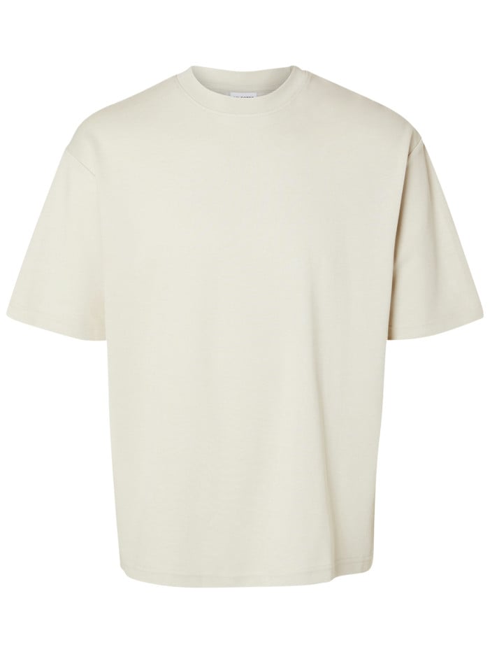 T-shirt Oscar écru uni à...